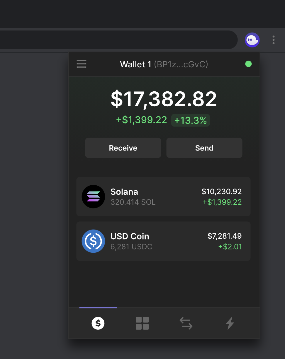 Phantom Wallet Interface