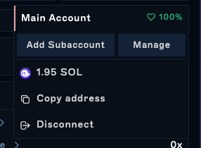 Account Dropdown