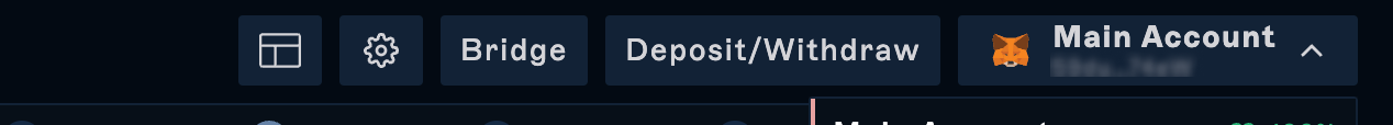 Deposit button on the top navigation